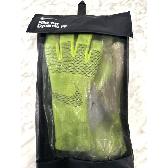 Nike GK Goalkeeper Gloves Dynamic Fit HQ0255-702 Size 9 Yellow Green NEW - Picture 1 of 6